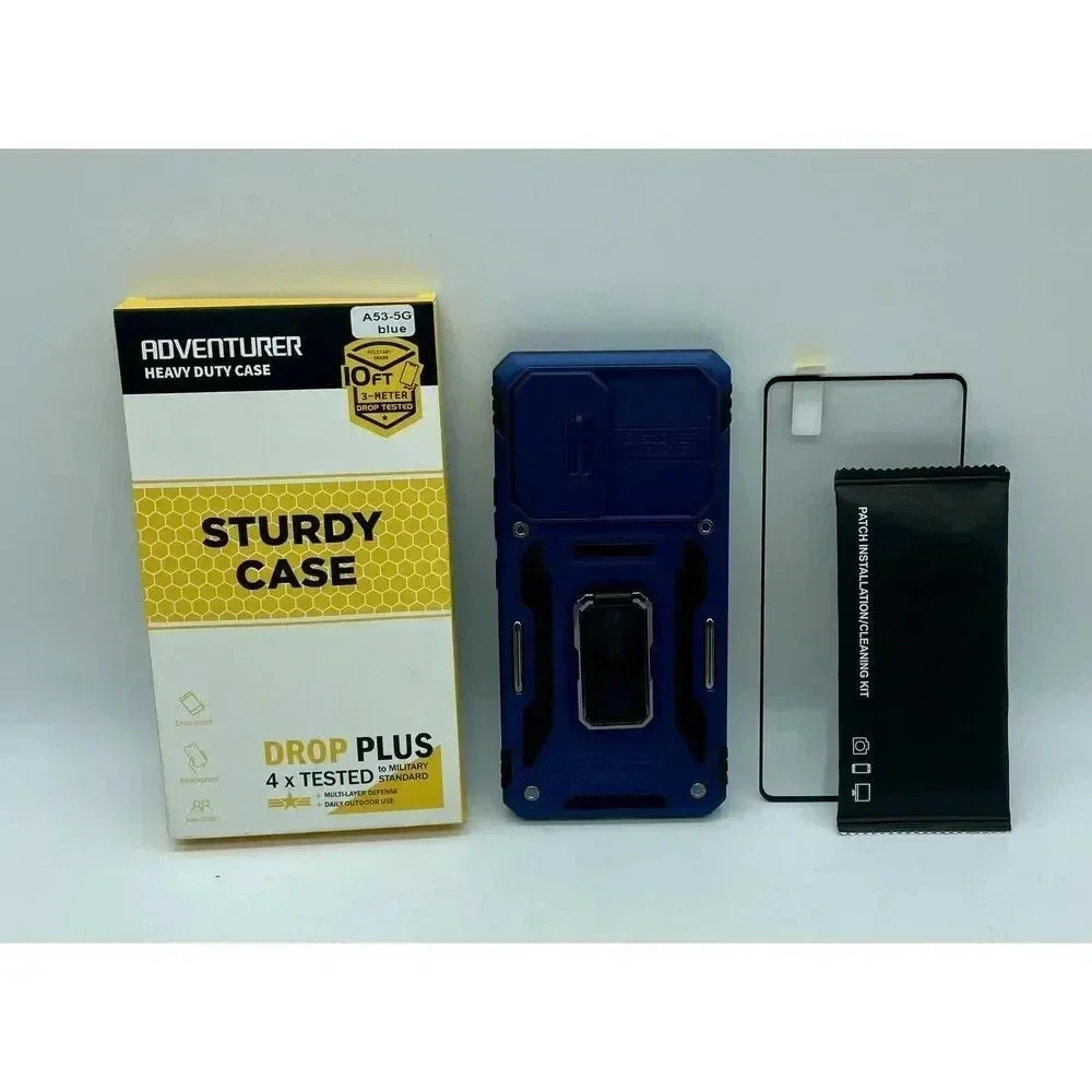 Rugged‎ Ring Kickstand Case for Samsung A53 5G Screen Protector Camera Cover